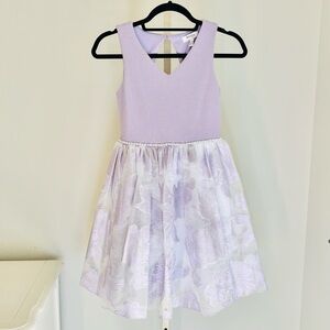 Speechless Kids Purple Shimmery Sleeveless Brocade Skirt Formal Party Dress, 14